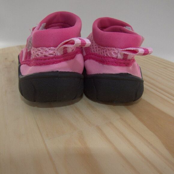 Lifeguard Pink Toddler Rubber Bottom Swim Water Shoes Size 7/8 - Picture 4 of 7